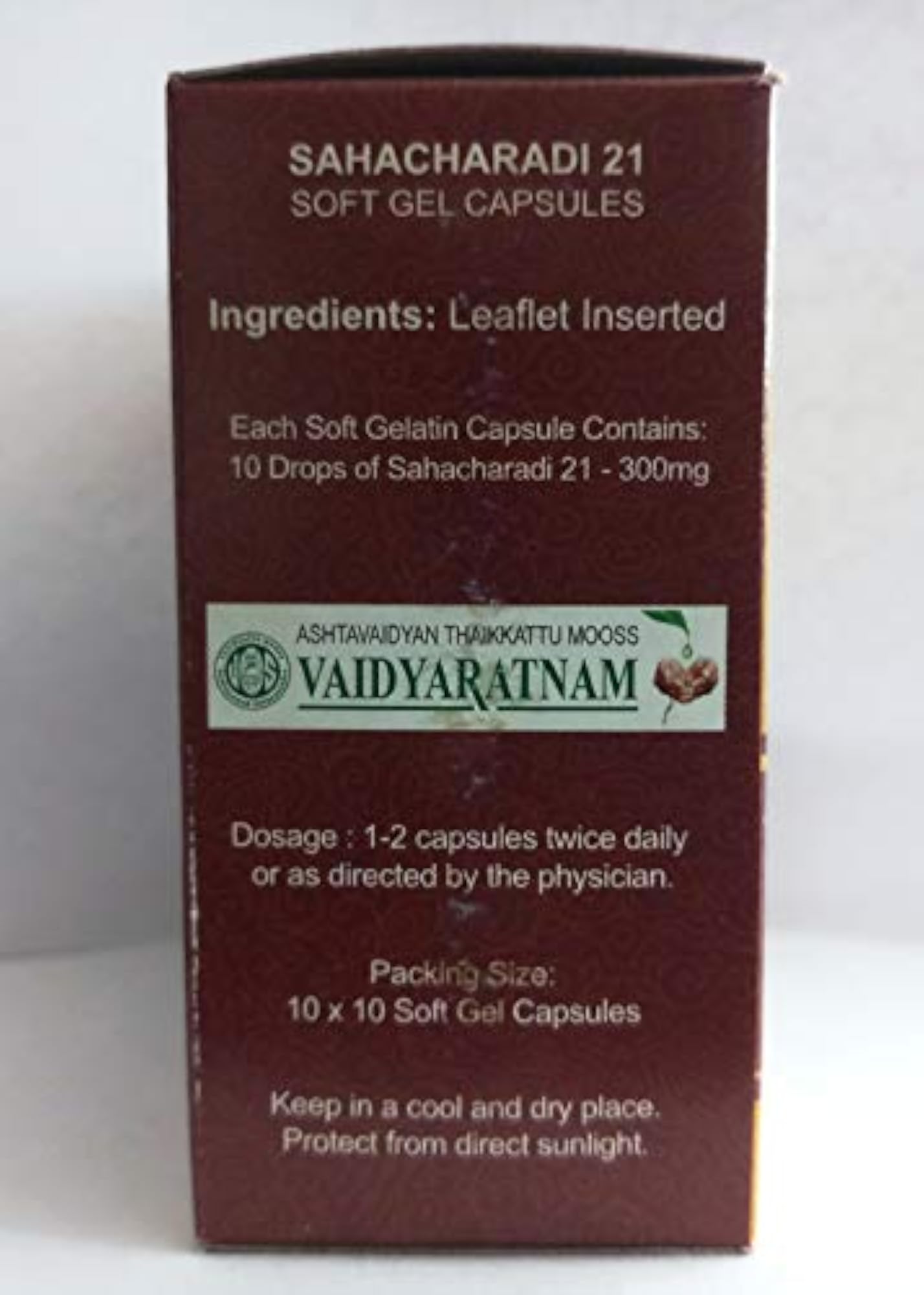 Sahacharadi Capsules, 21 Natural Ayurvedic Supplements