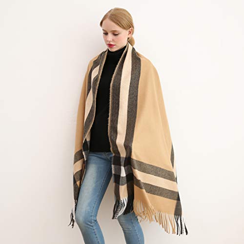 Longwu Donna Morbida sciarpa in lana di cashmere
