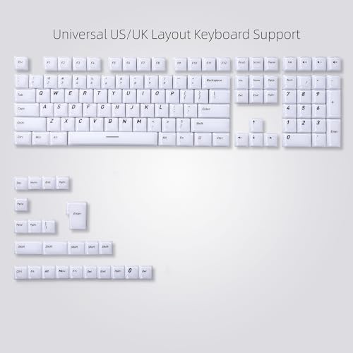 Image of Womier Thick Jelly Keycaps Frosted, White Custom Shine Through Keycaps
