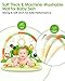dearlomum Baby Play Mat Gym, Funny Play Piano Tummy Time Activity Mat with 5 Infant Sensory Toys, Music and Lights, Boy & Girl Gifts for Newborns 0 to 3 6 9 12 Months (Green)
