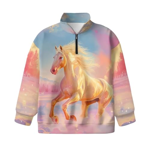 Girls Sweatshirts Quarter Zip Pullover Kids Clothes Fall Outfits Long Sleeve Athletic Tops for Workout Hiking4