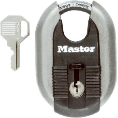 Master Lock 3-3/8 in. H x 1-3/16 in. W x 2-5/16 in. L Steel Ball Bearing Locking Shrouded Shackle Padlock