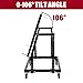 CUBELLIN Tilting Panel Cart 1000lbs Load Capacity Panel Handler Cart Steel Drywall Dolly with 4 Swivel Casters 30.31-36.22in Height Adjustable Drywall Dolly
