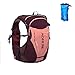 AONIJIE Sac à dos de randonnée pour course à pied, randonnée et sport - 10 l - Unisexe - Avec bouteille d'eau de 2 l (ROSA + 2L, S/M)