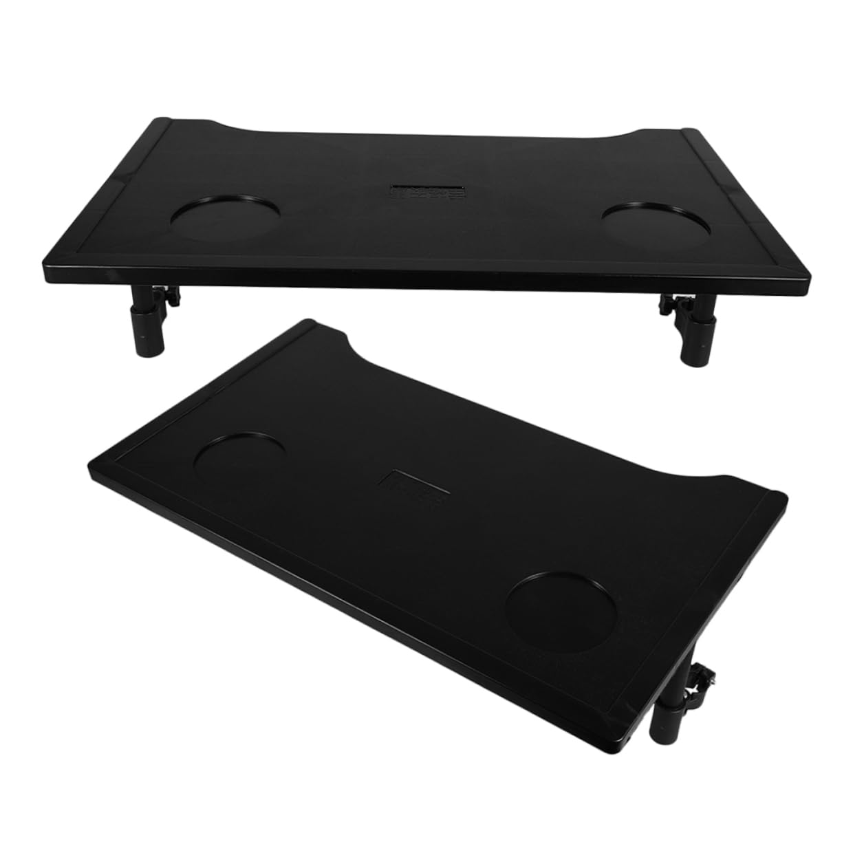 Table à Manger pour Fauteuil Roulant Pliable Abs Noir 2 Pièces