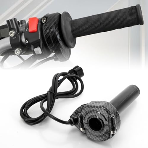 Throttle Grips Handlebar for Sur Ron PSLER 22mm 7/8 Throttle Handle with Rolling Bearing Electric Throttle Handle Accelerator for Sur-Ron Light Bee X/S Segway X160 X260 (Imitation Carbon Fiber)
