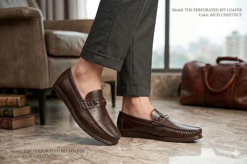 Image of Classic Driving Loafer, Full-Grain Leather, Slip-On, Perforated, Non-Slip Sole, Men's