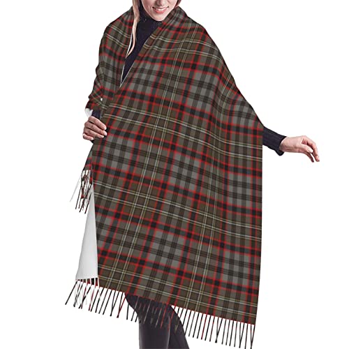 Winter Warm Wrap Shawl Modern Tartan Of The Scottish Clan Macquarrie Print Scarves Blanket Scarf For Women Men