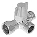 Yizhet Válvula de Tres Vías, 3 vías G1/2 Válvula desviadora Válvula de Adaptador Válvula de Ducha para recambio de sistema de ducha, latón macizo, rosca