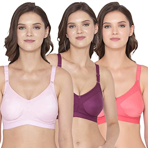 Image of SOUMINIE - Minimizer Bra - Non Padded - Cotton Rich - Broad Straps - Full Coverage - Wireless Seamless T-Shirt Bra