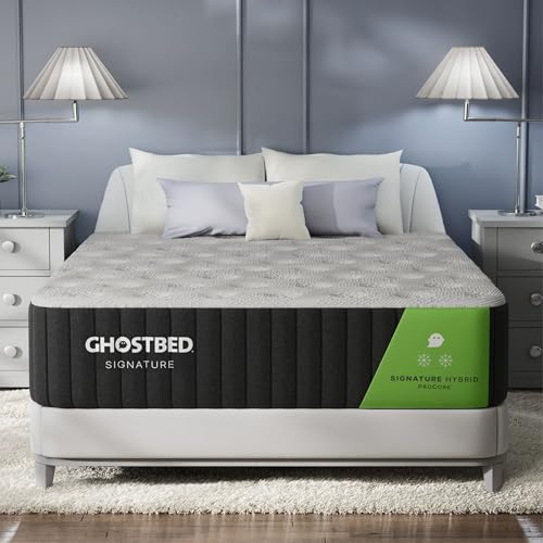 GhostBed Signature Hybrid 12” Queen Mattress – Cooling Memory...