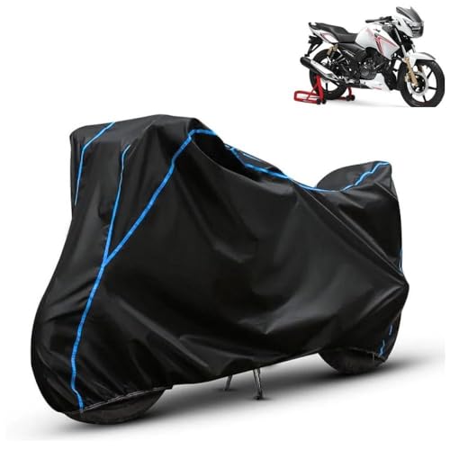 Image of Kerwa Waterproof Bike Cover Compatible with TVS Apache RTR 180 | Dust Proof, UV-Resistant, All-Weather Protection Bike Body Cover, Windproof Elastic Bottom