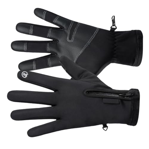 VALICLUD 1Pair Winter Riding Gloves Windproof Touch Screen Bike Gloves for Men XXL Black for Mountain Biking and Outdoor Activities Non Slip Design for Optimal Grip