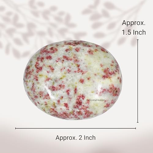 Image of Crystal Heaven Cinnabarite Palm Pebbles Stones For Anxiety Stress Relief Massage-Aaa Grade Original Healing Gemstone Agate Palm Stone For Yoga Meditation Spiritual Reiki Feng Shui