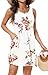 HAOMEILI Women's Floral Print Casual Swing T-Shirt Dresses with Pockets