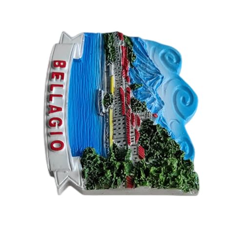 Imán decorativo Bellagio Lake Como Italia 6.7x5.6 cm miniatura 6
