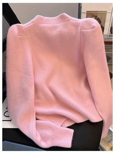 GORGLITTER Women's Button Up Long Sleeve Short Cardigan Sweater Trendy Fall Chunky Warm Cable Knit Teacher Cardigans2