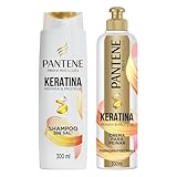 Pantene Kit Keratina Shampoo + Crema para Peinar Termoprotectora 300 ml