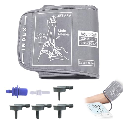 7 PCS Blutdruckmanschette Ersatz,22-52cm Große Manschette für Blutdruckmessgerät mit 6 Stück Gelenken,Blutdruckmanschette Oberarm,Ersatzmanschette für großen Arm, Blutdruckmanschette für großen Arm 7 PCS Blutdruckmanschette Ersatz,22-52cm Große Manschette für Blutdruckmessgerät mit 6 Stück Gelenken,Blutdruckmanschette Oberarm,Ersatzmanschette für großen Arm, Blutdruckmanschette für großen Arm