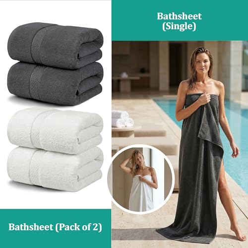 Drap de bain extra large blanc 90x190 en coton absorbant pour douche