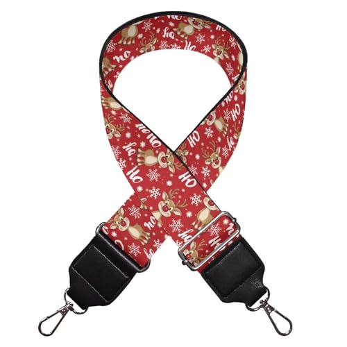 Image of Talayituse Christmas Deer Snowflake Print Shoulder Strap Wide Purse Bag Strap Adjustable Replacement Belt Luggage Crossbody Shoulder Bag Strap for Women Girls