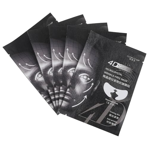 SEWACC Mascarilla Facial Antiarrugas Adhesivo Transparente Pack 5 Unidades Reafirmante Microcristales 4D para Pliegues Nasolabiales Hidratante y Nutritiva para Mujer y Hombre