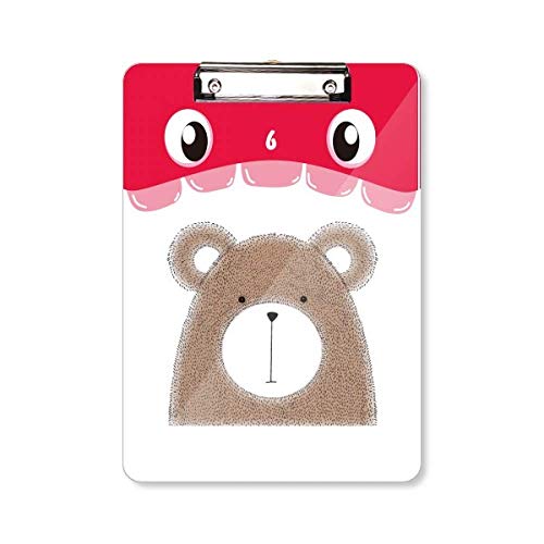 Porte-bloc avec bouche d'ours en peluche A4 planche &agrave; pince rigide