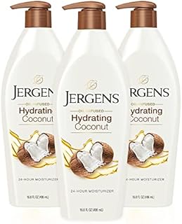 Jergens Hydrating Coconut Body Moisturizer, 16.8 Ounce (Pack of 3)