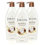 Jergens Hydrating Coconut Body Lotion, Hand and Body Moisturizer, Infused with Coconut Oil, Hydrates Dry Skin Instantly, Dermatologist Tested, 16.8 oz, Pack of 3