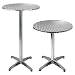 Produktbild Wohaga 2in1 Bistro & Stehtisch Ø60cm, Aluminium, Höhe 70/110cm, Tischplatte mit Schleifoptik