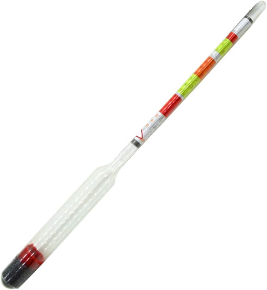 Ouken Triple Scale Hydrometer and Glass Test Jar for Wine, Beer, Mead & Cider - Abv, Brix and Gravity Test Kit for Beer and Wine Making