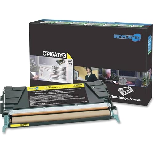 Toner jaune C746A1YG Lexmark C748 haute précision couleur Simpletek