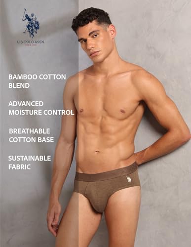 Image of U.S. Polo ASSN. Men's PB006 Bamboo Comfort Briefs for All-Day Freshness - Pack of 1