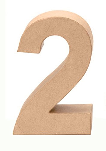 Glorex GmbH 6 2029 133 Chiffre 3 en carton, naturel, 17,5 x 11 x 5,5 cm