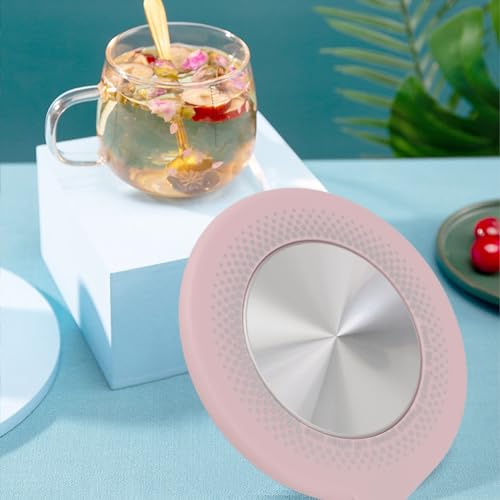 Topyond Electric Cup Warmer USB Auto Off 55°C 8cm Heating Pad for Coffee, Beverages, Milk, Tea, Hot Chocolate for Office Workers Students