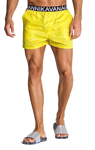 Swimshorts homme Gianni Kavanagh Pump jaune short de bain de plage