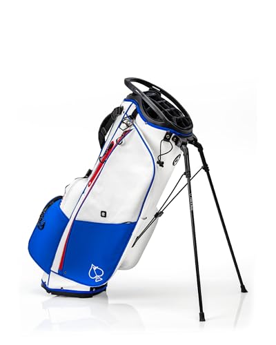 Pins & Aces Player Preferred Golf Bag - Premium Design Lightweight Golf Bag with Stand - Velvet-Lined 14-Way Club Divider System (USA)