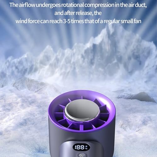 Ventilateur portable rechargeable compact à vitesses multiples intelligentes - 5