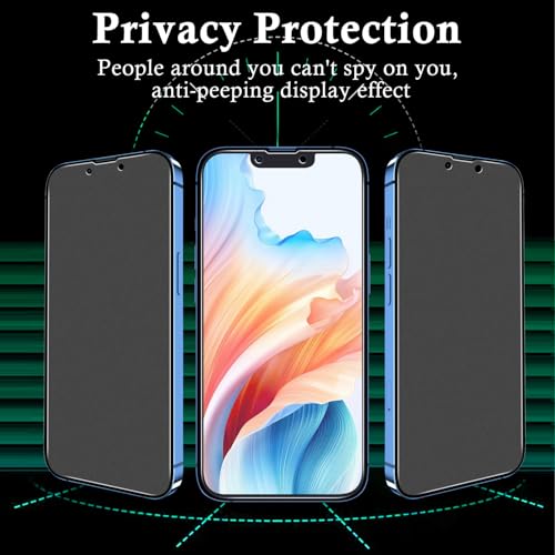 Pokolan 3 Pack Matte Privacy Screen Protector for iPhone 13, 13 Pro, iPhone 14, Anti-Glare matt Tempered Glass, Anti Spy - Image 3