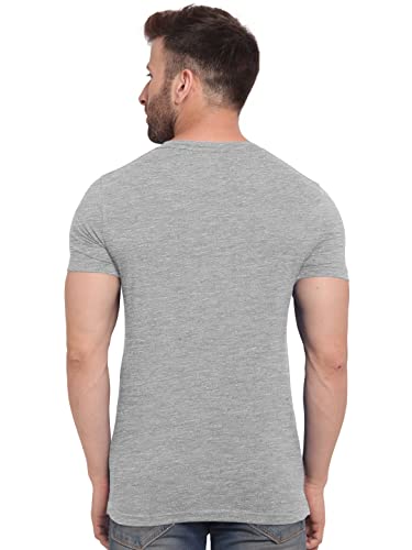 Image of BULLMER Mens Regular Fit Printed Round Neck Cotton Tshirt Pack of 3 - Black /Light Blue