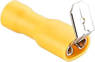 Heschen - Conector para terminales de crimpado (0,5-6 mm, 2 a 10 AWG, 100 unidades), color amarillo