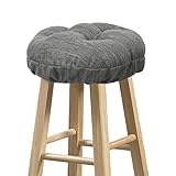 baibu Stool Covers Round, Super Soft Round Bar Stool Cushion Covers Seat Cushion Grey 12