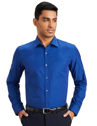 Image of Amazon Brand - Symbol Men's Cotton Formal Shirt | Plain | Full Sleeve - Regular Fit (Available in Plus Sizes)