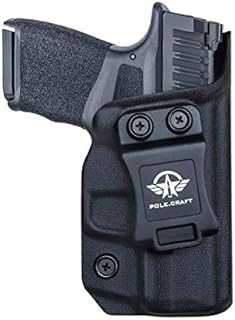 POLE.CRAFT Springfield Hellcat Holster IWB Kydex for Springfield Armory Hellcat Pistol Case - Inside Waistband Carry Concealed Holster Hellcat Accessories Guns Pouch (Black, Right Hand Draw)