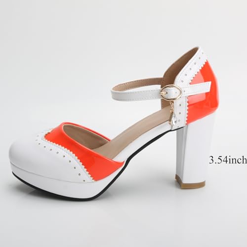 Image of MEOTINA Cute Bow Heels Mary Janes Shoes Women Dress Platform Strappy High Heels Kawaii Shoes