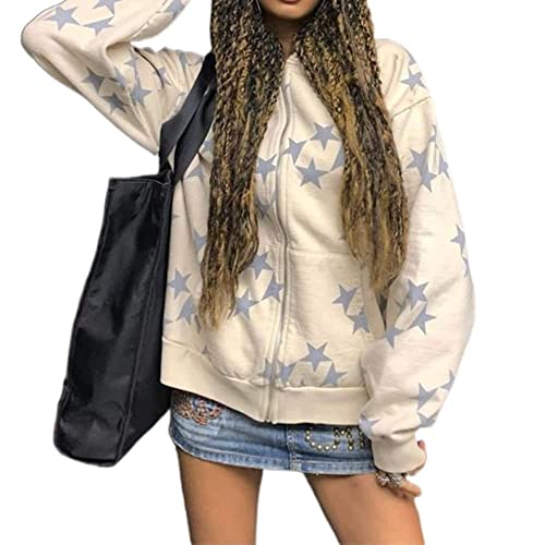 Fairy Grunge Clothes Alt Emo Clothing Y2k Zip Up Hoodie Oversized Hooded Sweatshirt Harajuku Aesthetic Jacket