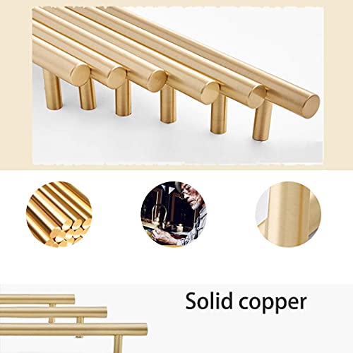 WYNWJ Tire les Poignées de la Poignée, Armoire de Placard en Cuivre Massif Tire le Matériel de Garde-Robe Tiroir de Cuisine Placard de Cuisine Pour Placards Or/50Mm - Image 4