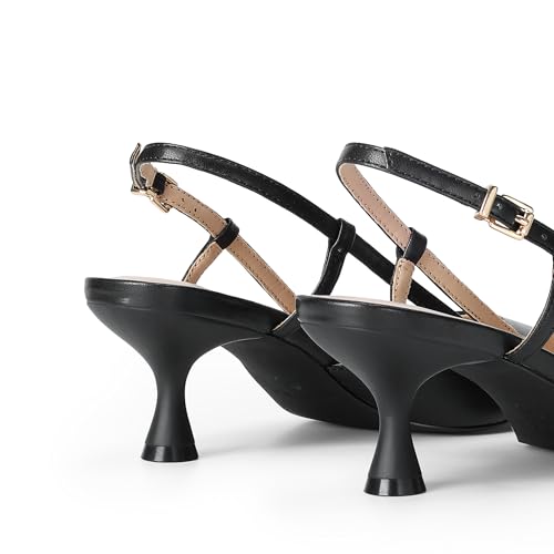 DREAM PAIRS Women's Slingback Kitten Heels Closed Pointed Toe Low Stiletto Heels Dress Bridal Party Wedding Pumps Shoes4