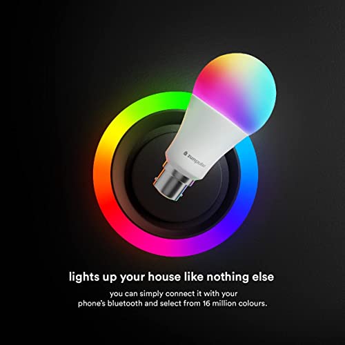 Image of zunpulse Bluetooth Enabled 9W Smart Bulb (B22 Base Type) (Pack of 2)