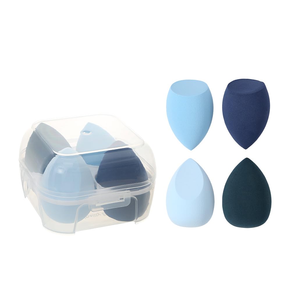 Set of 4, Wet & Dry Multifunctional Makeup Sponge Puff, Makeup Sponge, Cushion Foundation, High Density Elasticity for Various Cosmetics, Fluffy Material, Base Makeup, Professional Makeup